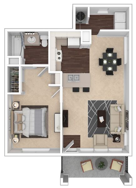 One Bed One Bath B