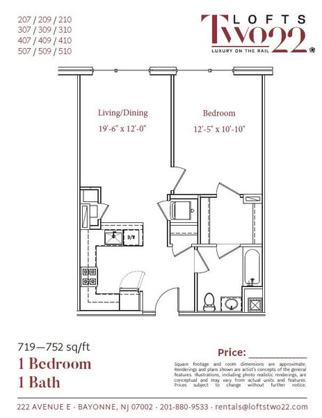 1BR, 1BA