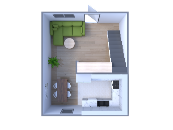 2 Bed/ 1 Bath Deluxe Townhouse
