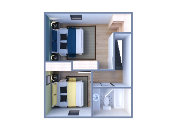 2 Bed / 1 Bath Townhouse