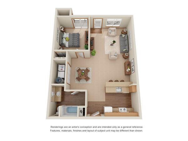 1 Bedroom, 1 Bath