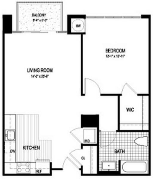 1 Bed 1 Bath (C1C)