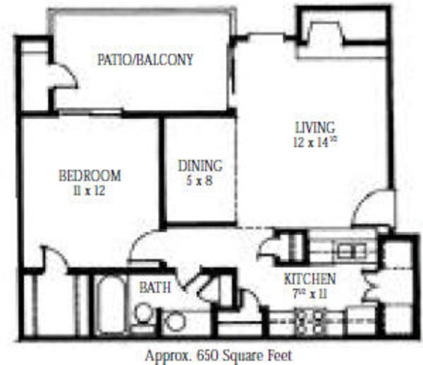 1 Bed 1 Bath