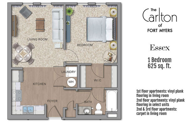 Essex (1st Floor) 1 BR 1 BA