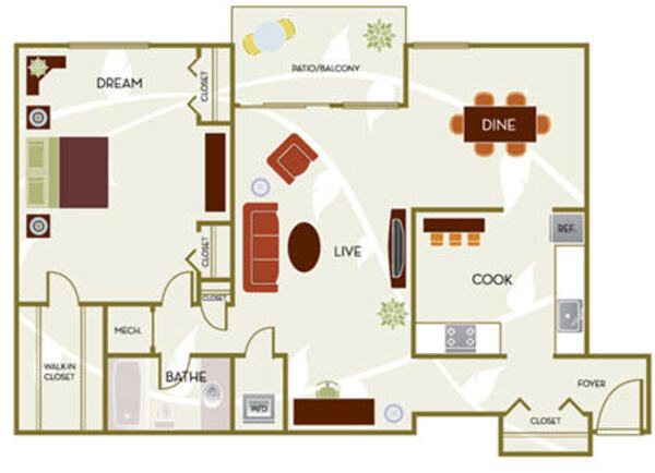 1 Bed 1 Bath