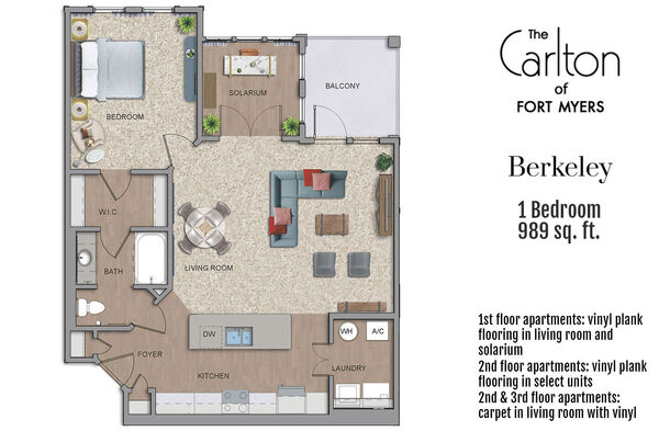 Berkeley (2nd Floor) 1 BR 1 BA