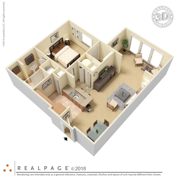 1 Bed 1 Bath (A1)
