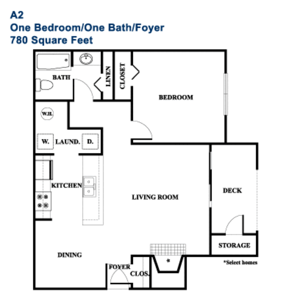 1 Bed 1 Bath (A2)