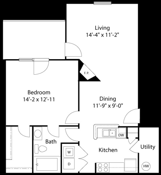 1 Bedroom 1 Bathroom