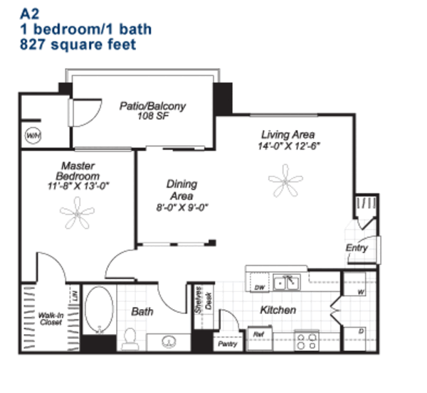 1 Bed 1 Bath (A2)