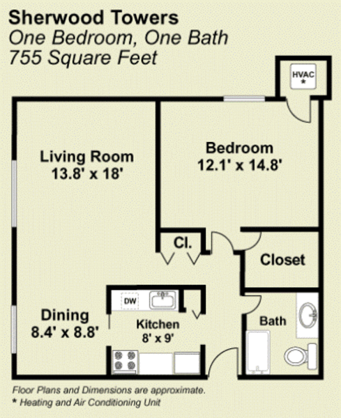 1 Bed 1 Bath