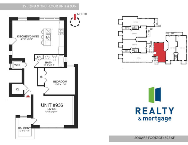 One Bedroom, 936 Tier