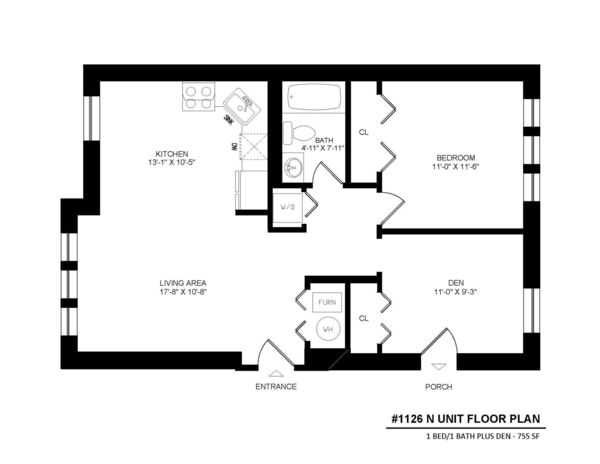 One Bedroom, 1126 North Tier