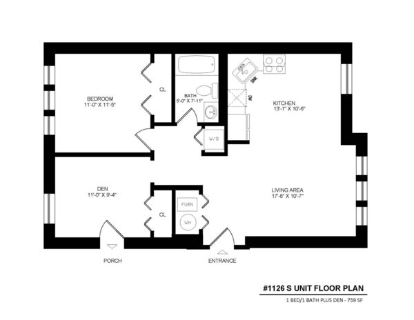 One Bedroom, 1126 South Tier