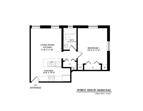One Bedroom Garden, 60-GE