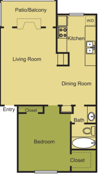 A6 1 bedroom 1 bathroom