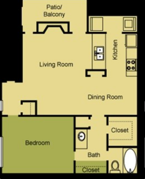 A8 1 bedroom 1 bathroom