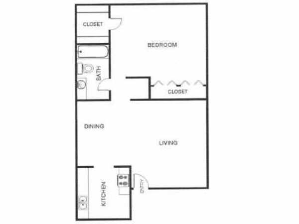 1 Bed 1 Bath (A)