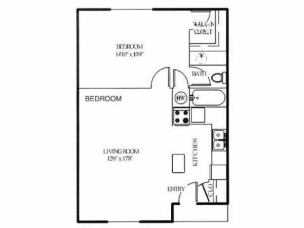 1 Bed 1 Bath (E1)