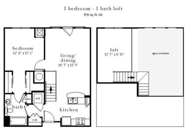 1BR w/ Loft (a1al) 874sf
