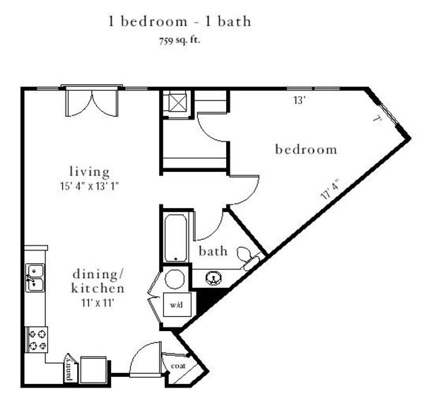 1BR (a4) 759sf