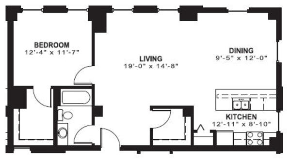 1 Bed 1 Bath