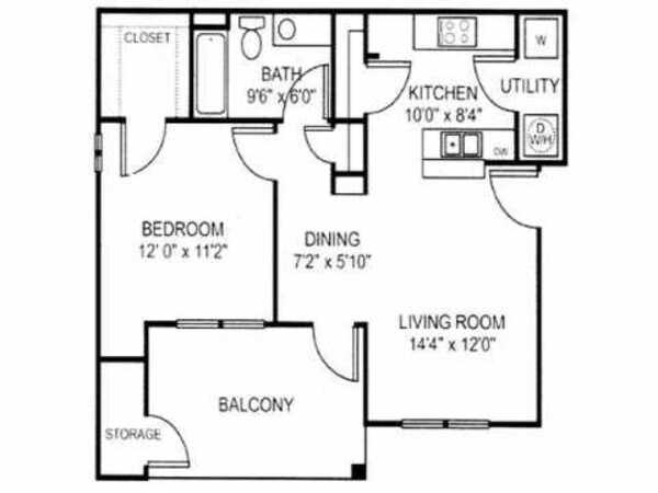 1 bdr/ 1 bath