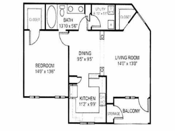 1 bdr/ 1 bath