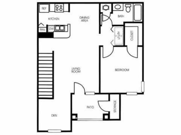 1 Bed 1 Bath (1C)