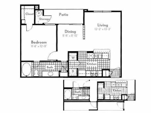 1 Bed 1 Bath (A2)