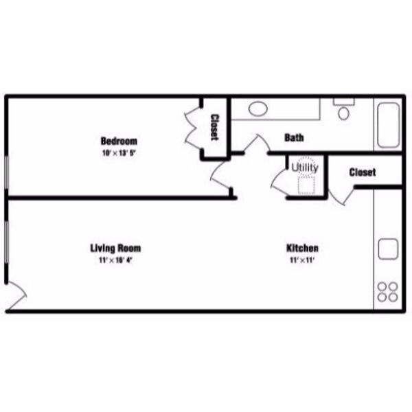 1 Bed 1 Bath