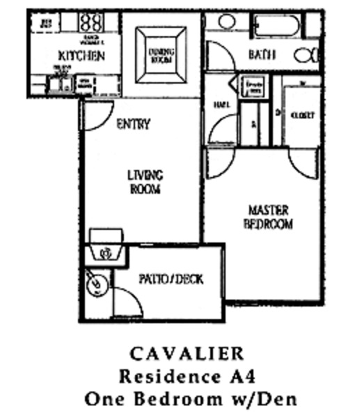 Cavalier 1bedroom w/den