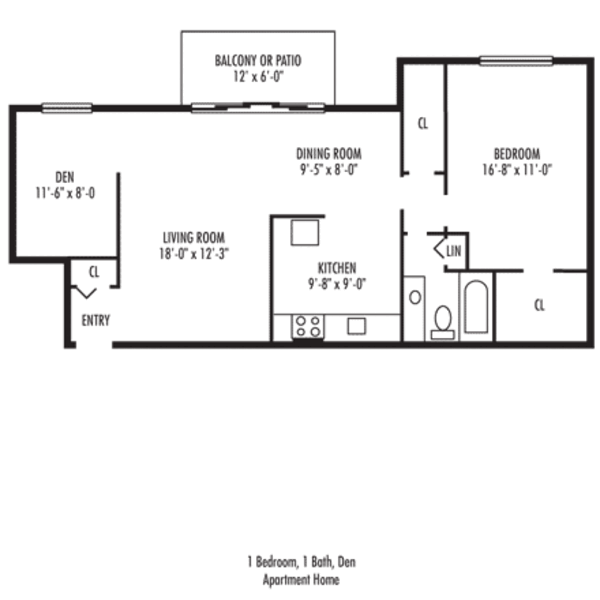 1 Bed 1 Bath