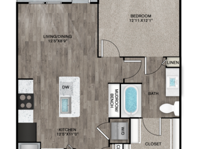 A2: Beds - 1: Baths - 1: SqFt Range - 698 to 698