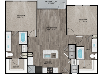 B2: Beds - 2: Baths - 2: SqFt Range - 1148 to 1148