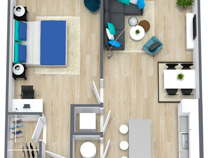 A10: Beds - 1: Baths - 1: SqFt Range - 708 to