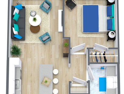 A2: Beds - 1: Baths - 1: SqFt Range - 656 to