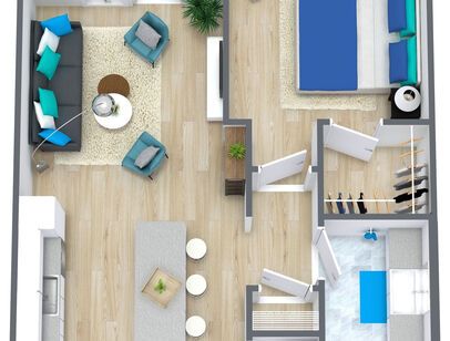 A3: Beds - 1: Baths - 1: SqFt Range - 656 to