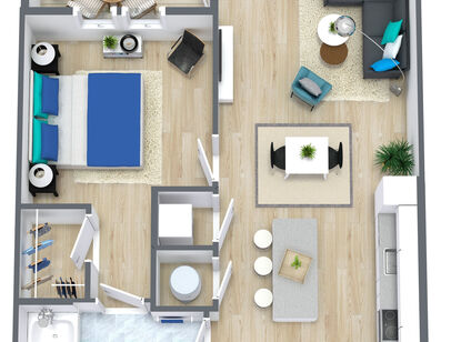 A4: Beds - 1: Baths - 1: SqFt Range - 656 to