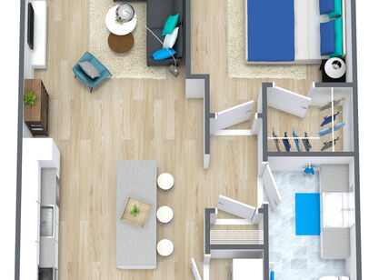 A5: Beds - 1: Baths - 1: SqFt Range - 658 to