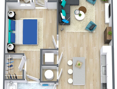 A9: Beds - 1: Baths - 1: SqFt Range - 672 to