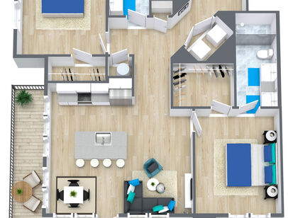 B14: Beds - 2: Baths - 2: SqFt Range - 1186 to
