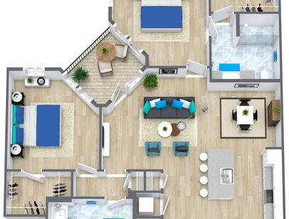 B15: Beds - 2: Baths - 2: SqFt Range - 1203 to