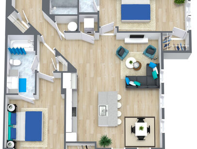 B18: Beds - 2: Baths - 2: SqFt Range - 1240 to