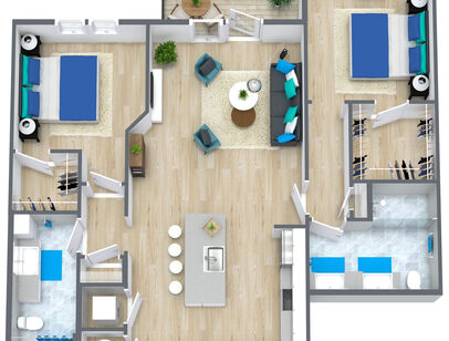 B6: Beds - 2: Baths - 2: SqFt Range - 1115 to