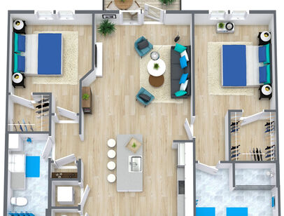 B9: Beds - 2: Baths - 2: SqFt Range - 1128 to