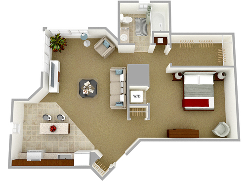 The Broadway Studio Apartment in Virginia Beach Town Center