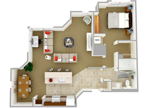 The Broadhurst 1 Bedroom Apartment in Virginia Beach Town Center