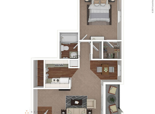 The Ayers: Beds - 1: Baths - 1: SqFt Range - 650 to 650