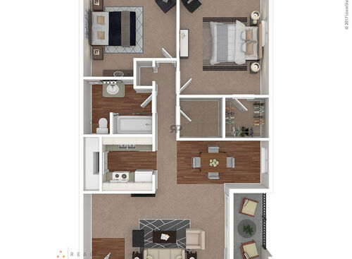 The Bonelli: Beds - 2: Baths - 1: SqFt Range - 950 to 950